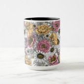 Mug Bouquet de fleurs - roses, pivoines, marguerites e (Centre)