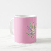 Mug Bouquet de fleurs sauvages à l'aquarelle avec papi (Devant gauche)