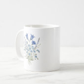 Mug Bouquet de fleurs sauvages bleues (Devant gauche)