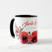 Mug Bouquet de fleurs sauvages Faire-part de mariage (Devant gauche)