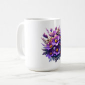 Mug Bouquet de fleurs violettes (Devant gauche)