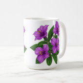 Mug Bouquet de fleurs violettes (Devant droit)