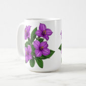 Mug Bouquet de fleurs violettes (Devant gauche)