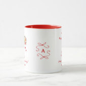 Mug Bouquet de gribouillis de chien mignon Joyeuse Sai (Centre)