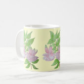 Mug bouquet de jolies fleurs fuchsia roses (Devant gauche)
