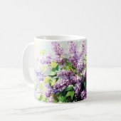 Mug Bouquet de lilas en fleurs de lavande (Devant gauche)