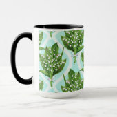 Mug Bouquet de lis de la vallée fleurs sur le bleu (Gauche)
