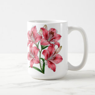 Mug Bouquet de lys rose