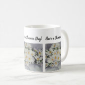 Mug Bouquet de marguerite blanche Fleurs aquarelles (Devant droit)
