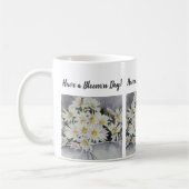 Mug Bouquet de marguerite blanche Fleurs aquarelles (Gauche)
