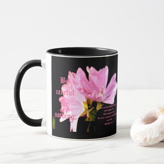 Mug Bouquet de Mauves Philippiens 4:6 (Avec donut)