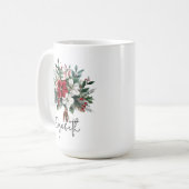 Mug Bouquet de Noël Boug floral pour femmes ou collègu (Devant gauche)