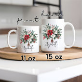 Mug Bouquet de Noël Boug floral pour femmes ou collègu