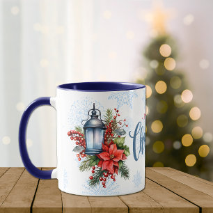 Mug Bouquet de Noël de la Lanterne vintage