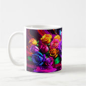 Mug Bouquet de roses de peinture humide, stylisé, pers (Gauche)
