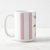 Mug Bouquet de roses rayées rose-chic du pays Monogram (Gauche)