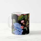 Mug Bouquet de roses roses victoriennes. (Devant gauche)