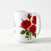Mug Bouquet de roses rouges (Devant droit)