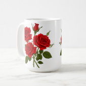 Mug Bouquet de roses rouges (Devant gauche)