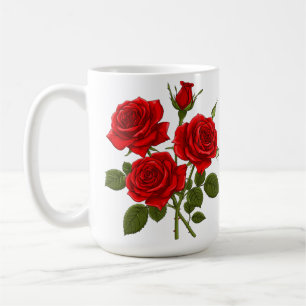 Mug Bouquet de roses rouges
