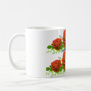 Mug Bouquet de roses rouges magnifiques Photographie  