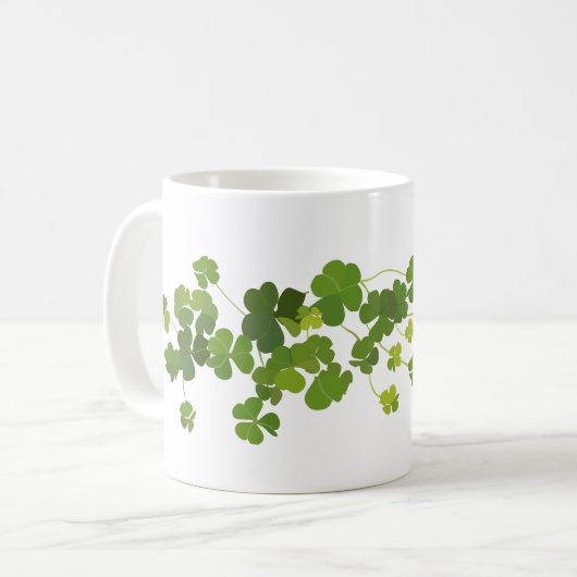 Mug Bouquet de shamrock, le jour de St Patrick (Devant gauche)