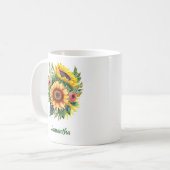 Mug Bouquet de tournesols - Personnalisé (Devant gauche)