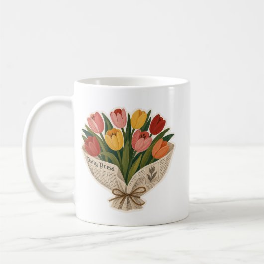 Mug Bouquet de tulipes Soft Mama Impression d'art flor (Gauche)