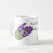 Mug Bouquet de tulipes violettes (Devant gauche)