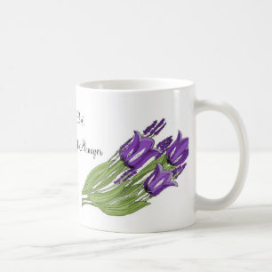 Mug Bouquet de tulipes violettes