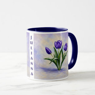 Mug Bouquet de Tulipes Violettes