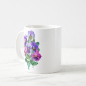 Mug Bouquet de Violets Pansy Flower (Devant gauche)