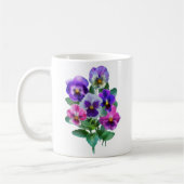 Mug Bouquet de Violets Pansy Flower (Gauche)