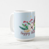 Mug Bouquet d'hiver Boho personnalisable (Devant gauche)