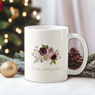 Mug Bouquet d'hiver Paix Amour et Joie Vacances