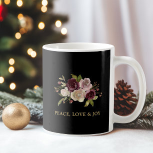 Mug Bouquet d'hiver Paix Amour et Joie Vacances
