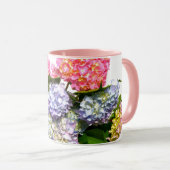 Mug Bouquet d'hortensia bleu rose violet élégant (Devant droit)