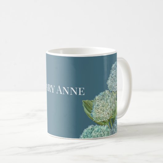 Mug Bouquet Dusty Blue Hydrangea (Devant droit)