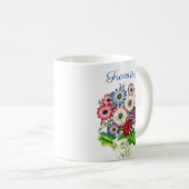 MUG BOUQUET FLEURS PERSONNALISÉ (Devant droit)