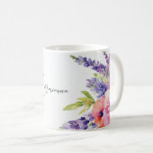 Mug Bouquet floral aquarelle (Devant droit)