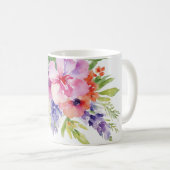 Mug Bouquet floral aquarelle (Devant droit)
