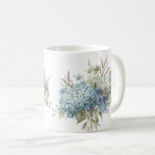 Mug Bouquet Floral Bleu Bohème (Devant droit)