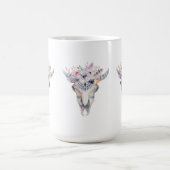 Mug Bouquet floral Boho Bull Scull (Centre)