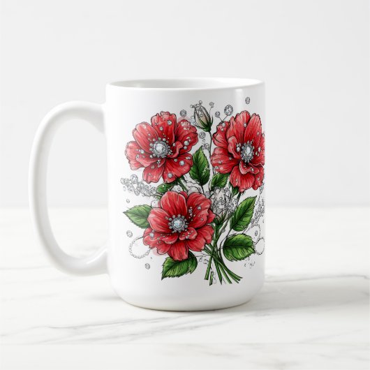 Mug Bouquet floral coloré (Gauche)