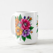Mug Bouquet floral coloré (Devant gauche)