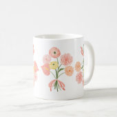 Mug Bouquet floral d'aquarelle préppie (Devant droit)