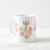 Mug Bouquet floral d'aquarelle préppie (Devant gauche)