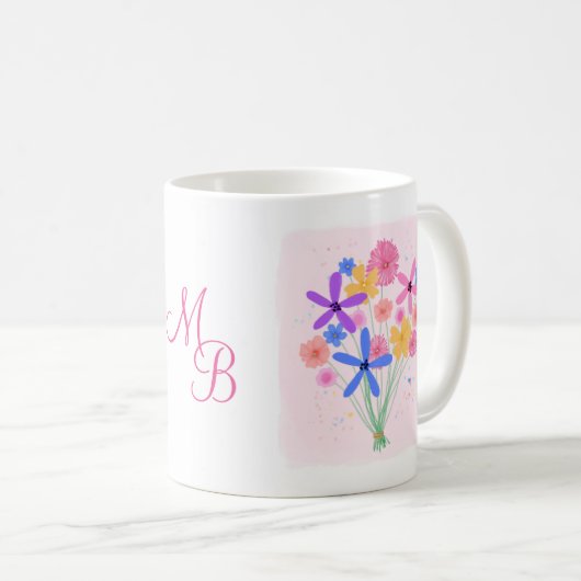 Mug Bouquet Floral doux (Devant droit)