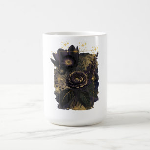 Mug Bouquet floral magique sombre dans un cadre doré