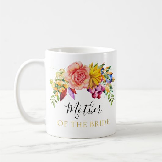 Mug Bouquet floral Mère de la mariée (Gauche)